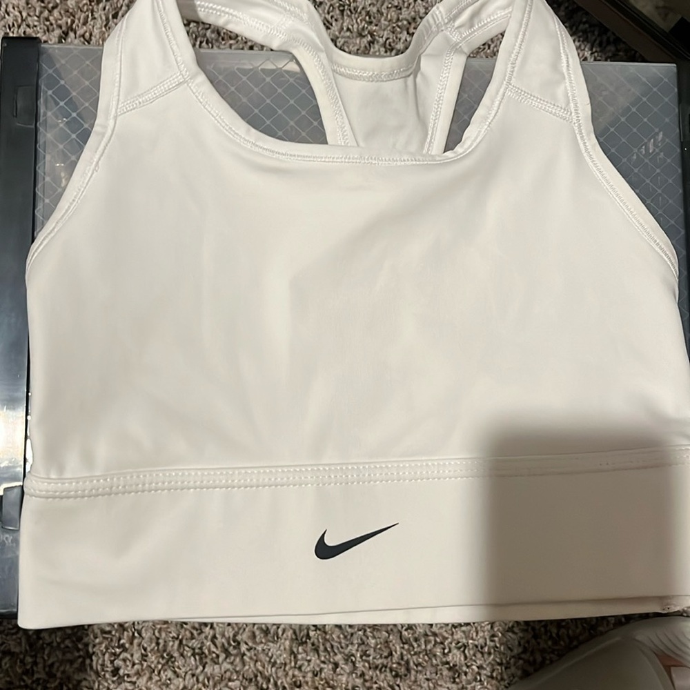 White Nike sports bra in Adult Small